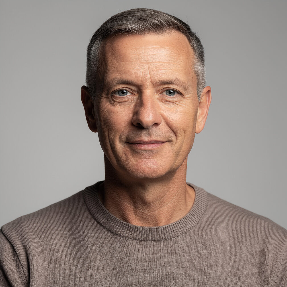 Portrait of a Belgian man senior facilitator
